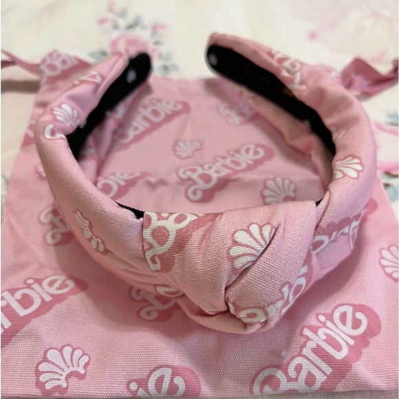 Lele Sadoughi X Barbie printed knotted headband - Picture 2 of 3